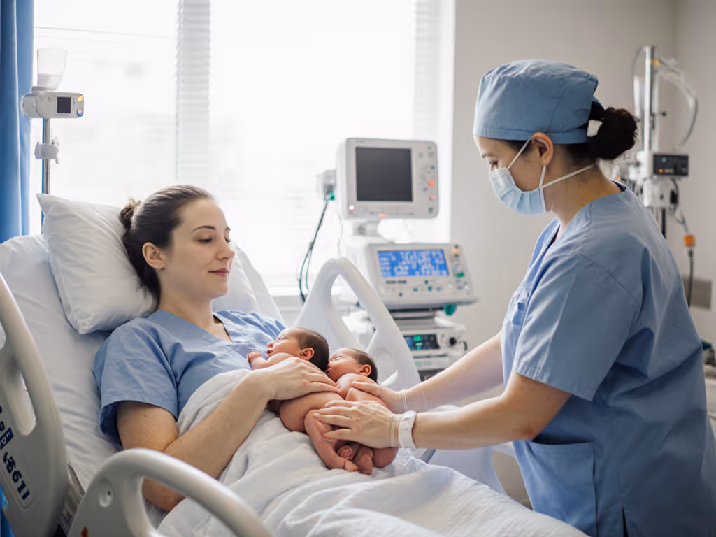 healthcare_providers_demonstrating_kangaroo_care_for_twins_in_nicu_setting