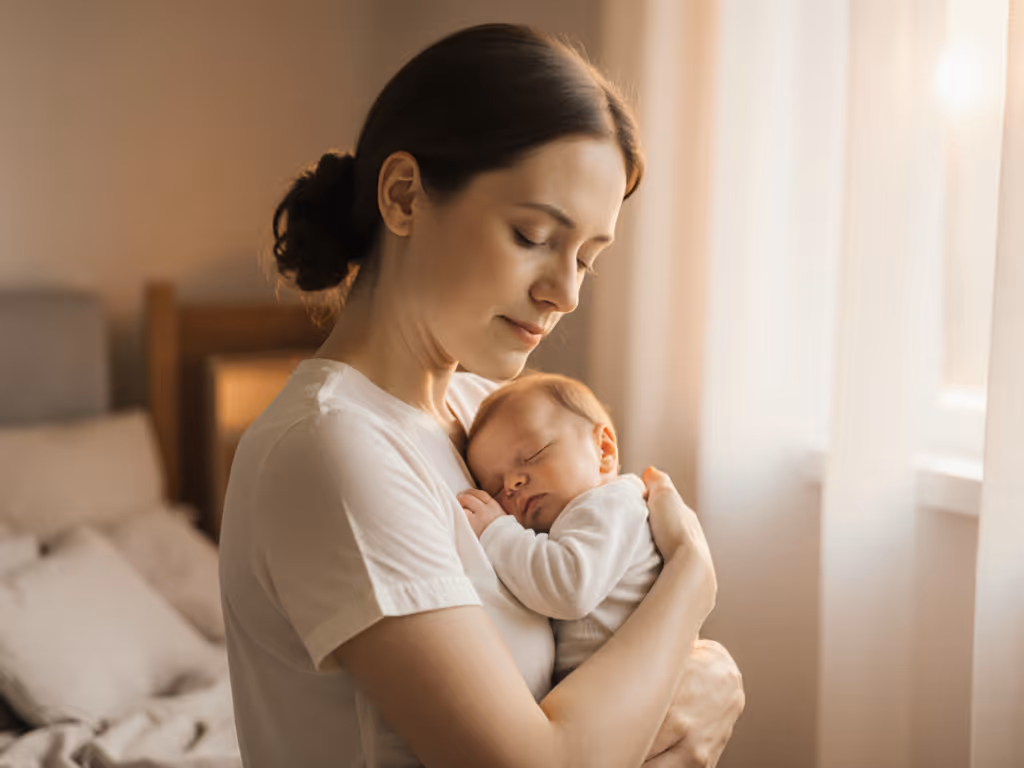 caregiver-wearing-baby-calm-expression